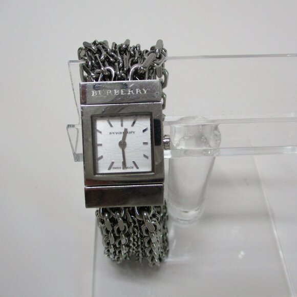 Burberry Women\'s Silver tone Multi Chain Watch Swiss Made Gorgeous! main image 6